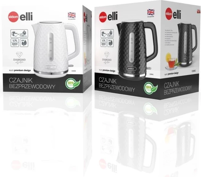 Vluese uji Eldom Elli C280B, 1.7L, 2200W, e bardhë 