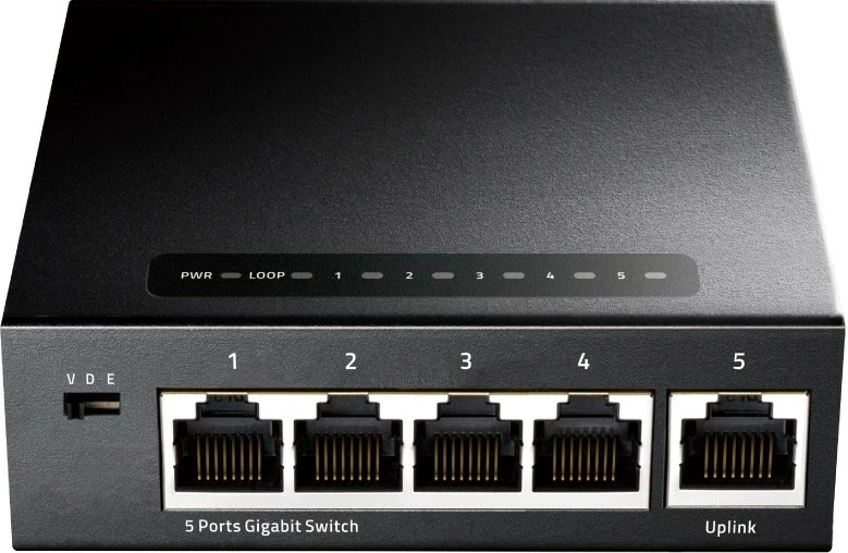 Switch rrjeti Cudy GS105, 5 porta Gigabit, kasë metalike