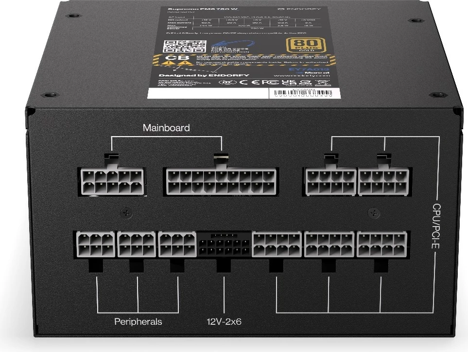 Kasë energjie Endorfy Supremo FM6 Gold 750W, modular, e zezë