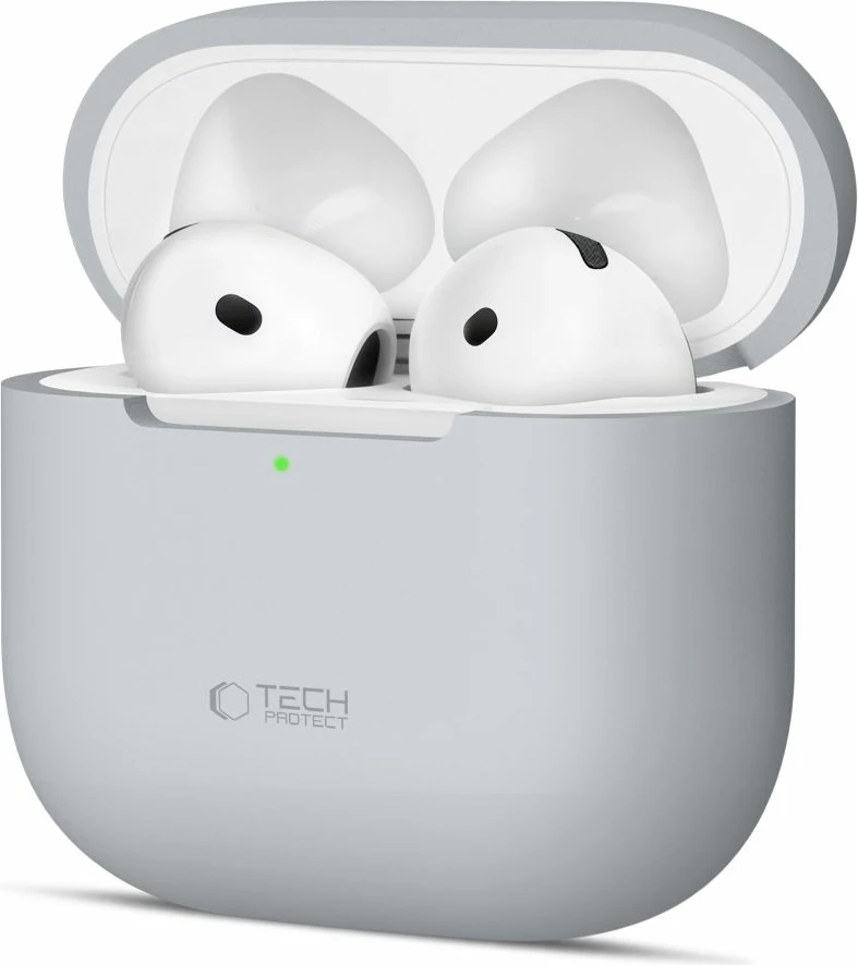 Mbështjellës silikoni Tech-Protect për Apple AirPods 4, Gri