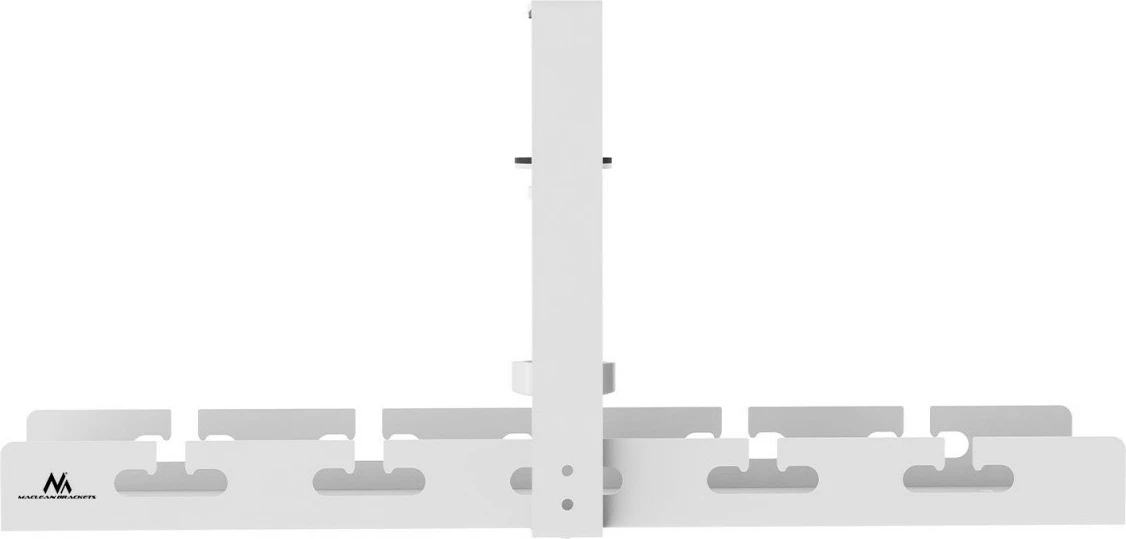 Organizues kabllosh nën tavolinë, Maclean MC-105W, 40 cm, ngarkesë 5 kg, montim me kapëse, i bardhë