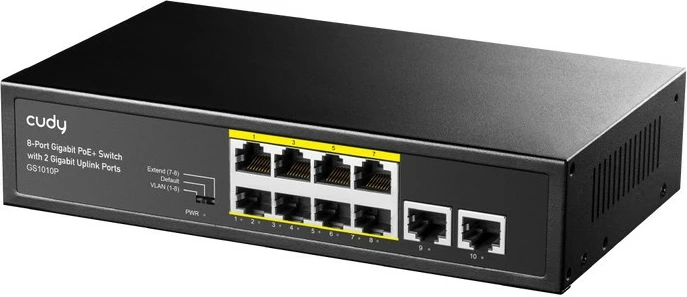 Switch Cudy GS1010P, Gigabit Ethernet, PoE, Montim në mur