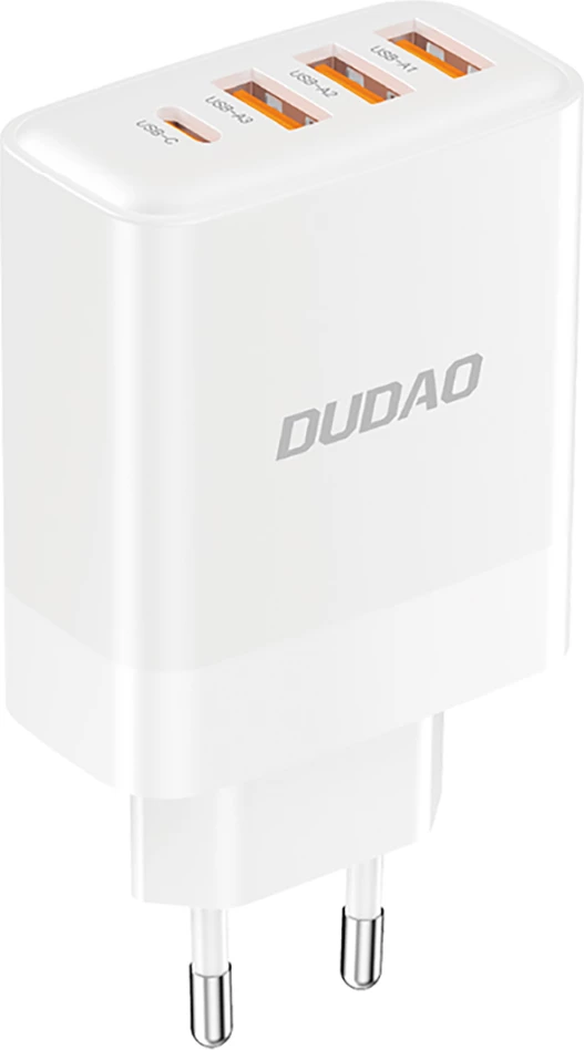 Karikues muri Dudao A5HEU, 3x USB-A, 1x USB-C, 20W, i bardhë