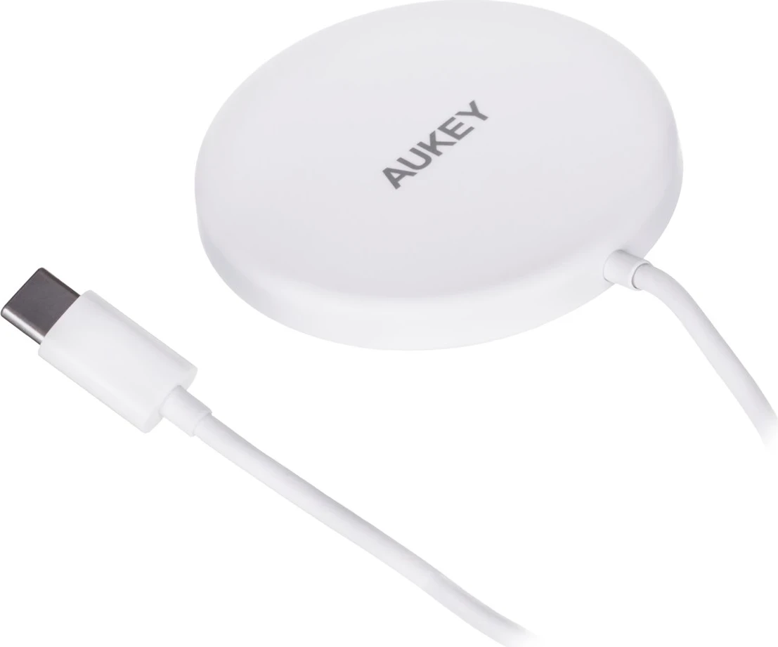 Karikues për celular Wireless AUKEY Aircore Magnetic LC-A1, 15W, i bardhë