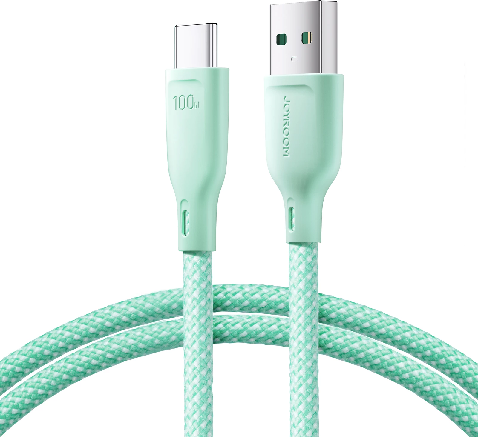 Kabllo Joyroom Multi-Color Series S-A34, USB-A në USB-C, 1m, 100W, Gjelbër