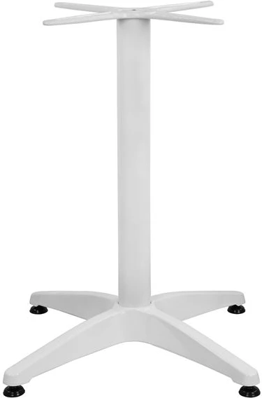 Baza alumini për tavolinë, 4 këmbë, 65x65x70cm me kryq 48x48cm, FH448.02, e bardhë