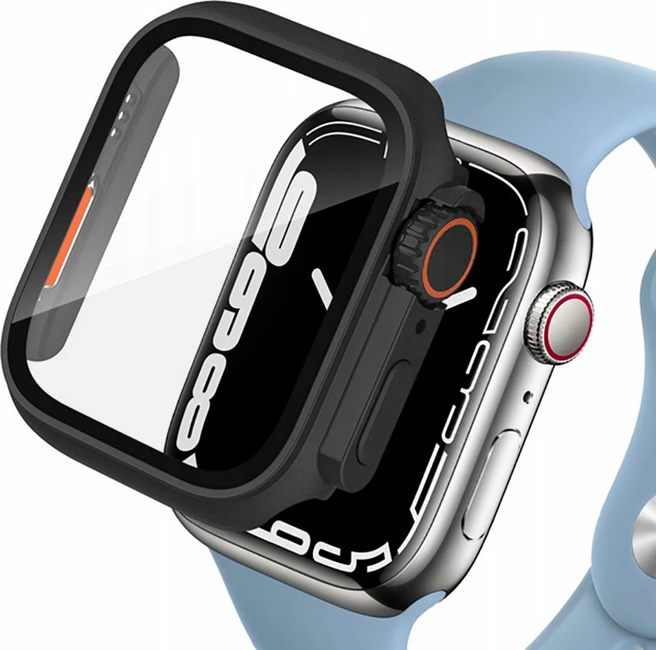Mbështjellës Tech-Protect Defense360 për Apple Watch 4/5/6/SE 44mm, zi-portokalli