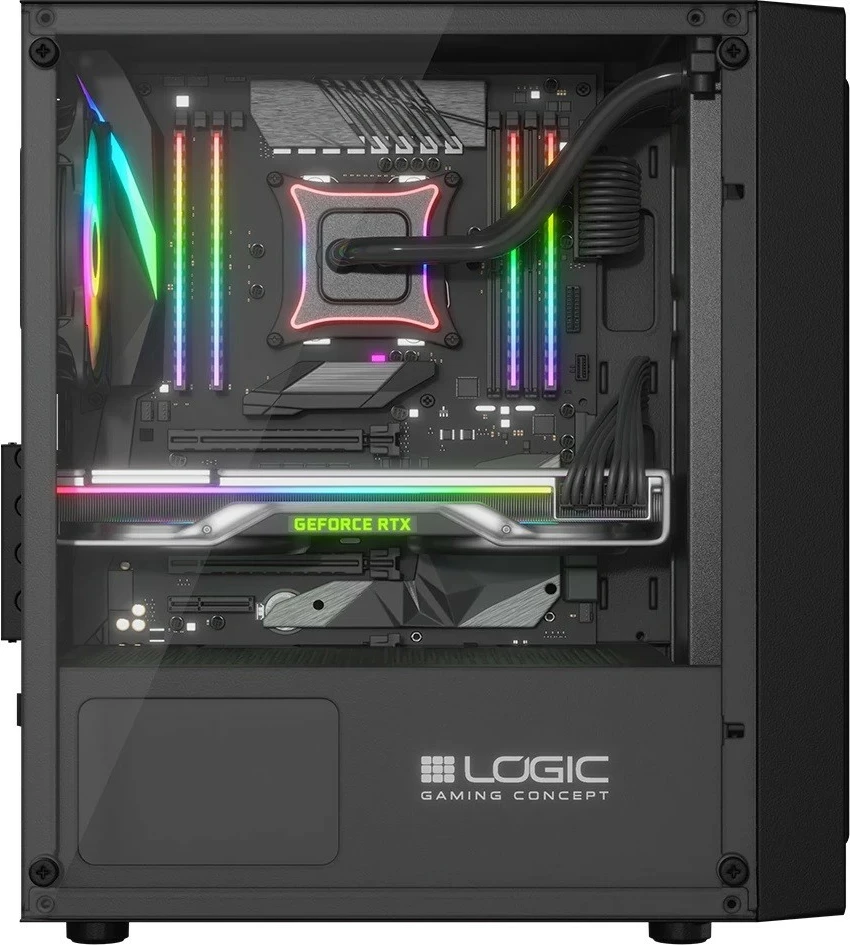 Kasë Logic Concept ATOS ARGB MINI USB 3.0, Mini Tower, e zezë