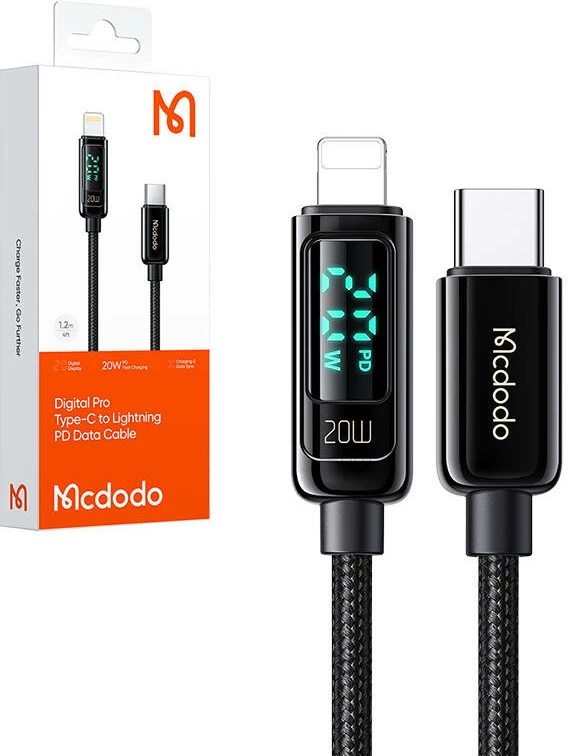 Kabllo Mcdodo CA-8810 USB-C në Lightning, 1.2m, 36W, e zezë