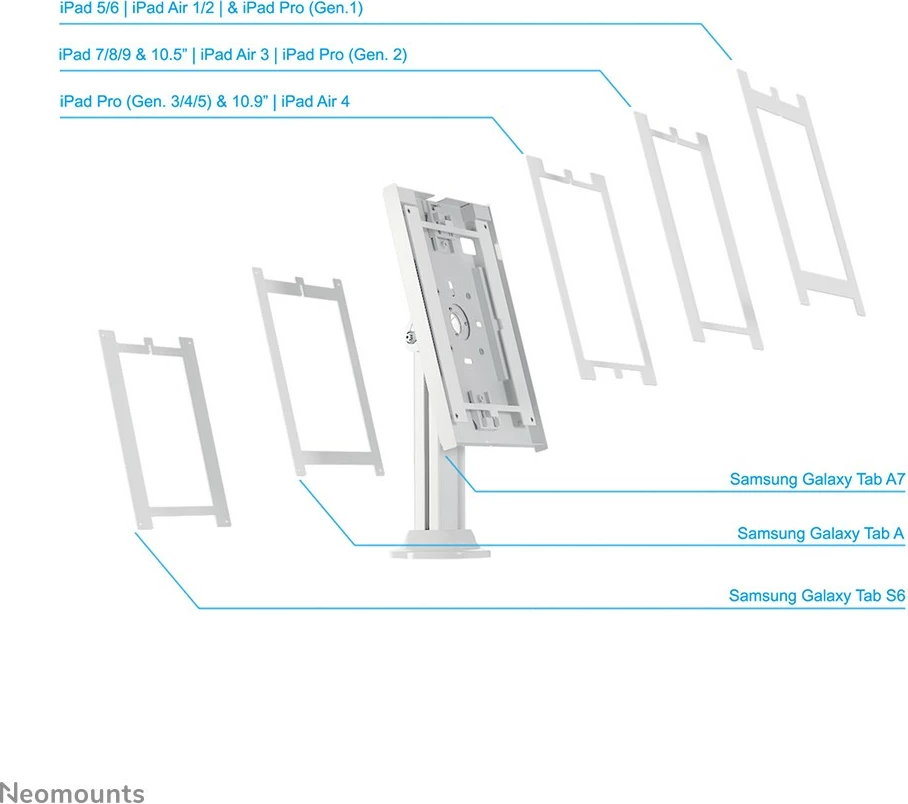 Mbajtës tavoline për tablet Newstar DS15-640WH1, 9.7-11 inç, i bardhë