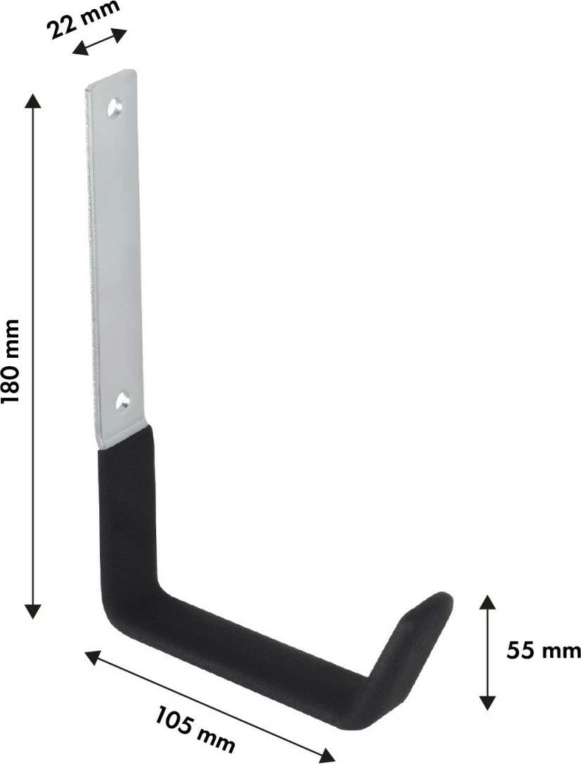 Mbajtëse muri Maclean MC-480, çelik, ngjyrë e zezë, max 10kg