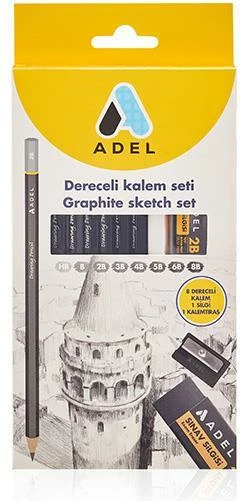 Set vizatimi ADEL me 6 lapsa B, mprehës dhe gomë