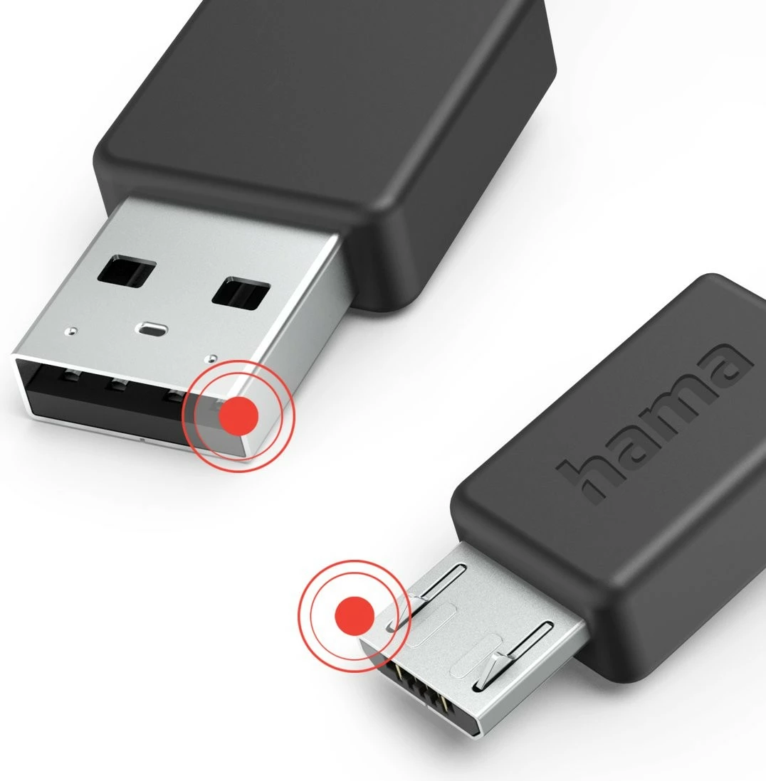 Kabllo karikimi Hama 201584, 1m, Micro USB, e zezë