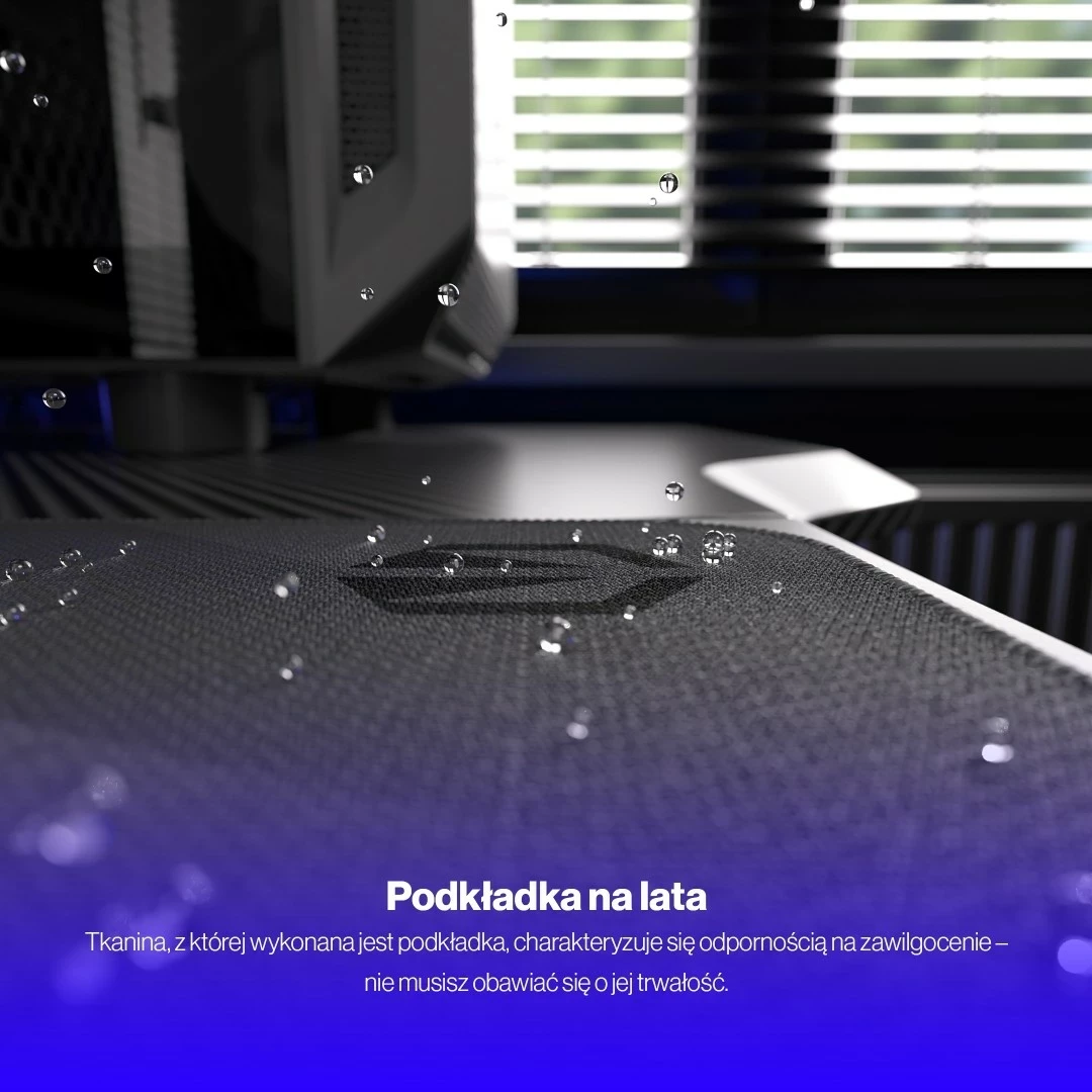 Mauspad Endorfy Crystal Black L, për lojtarë, ngjyrë bardhë e zi