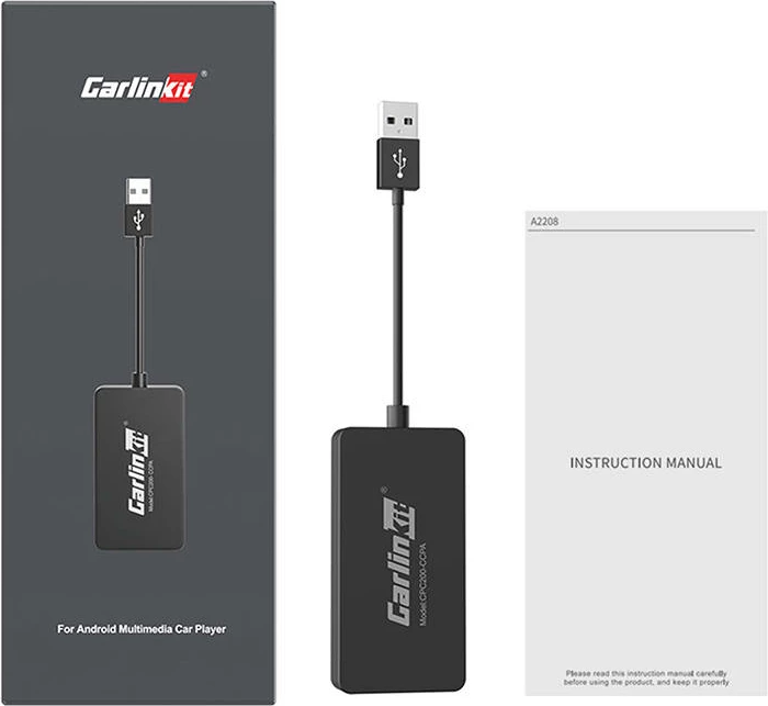 Adapter wireless Carlinkit CPC200-CCPA për Apple CarPlay/Android Auto, i zi