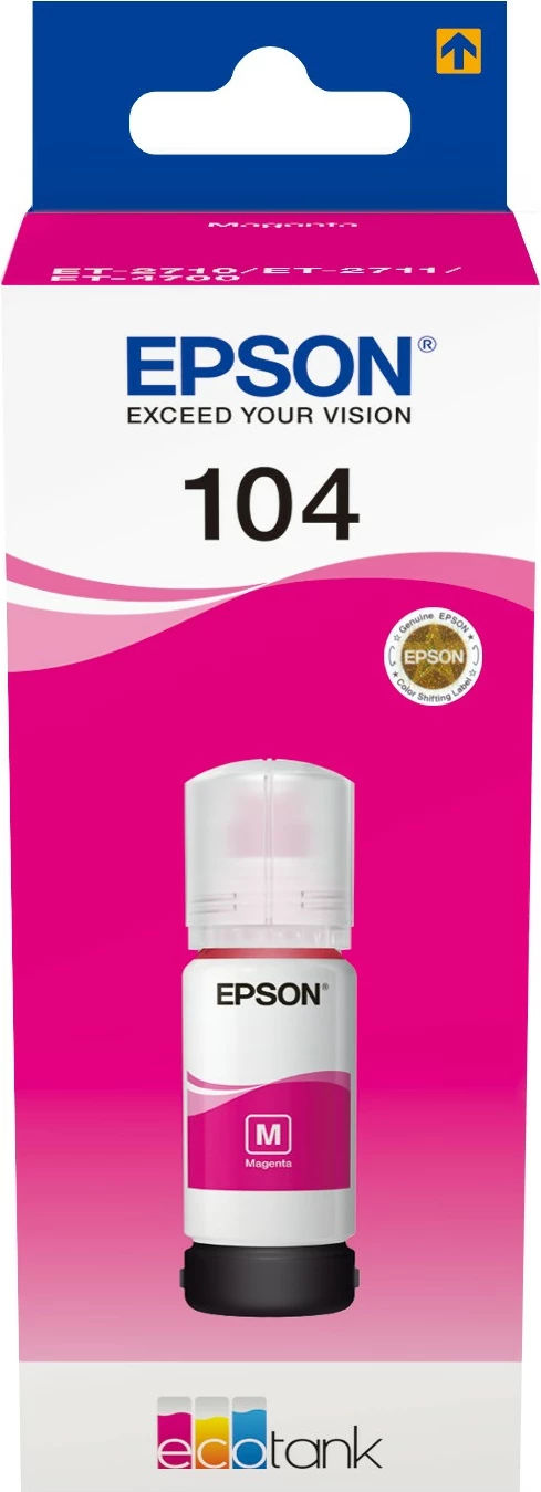 Shishe boje Epson EcoTank 104, Magenta, 65 ml