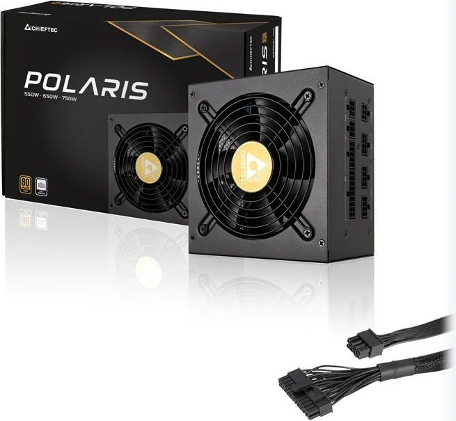Kasë furnizimi Chieftec Polaris PPS-650FC, 650W, 80 PLUS Gold, Modular, E zezë
