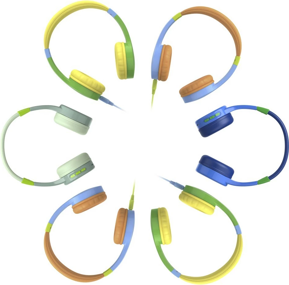 Kufje Hama Kids Guard, mbi vesh, me kufizues volumi, Jeshile/Verdhë