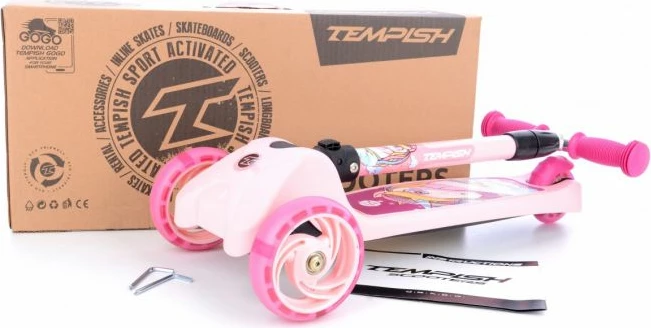 Trotinet për fëmijë Tempish, jeshile dhe rozë