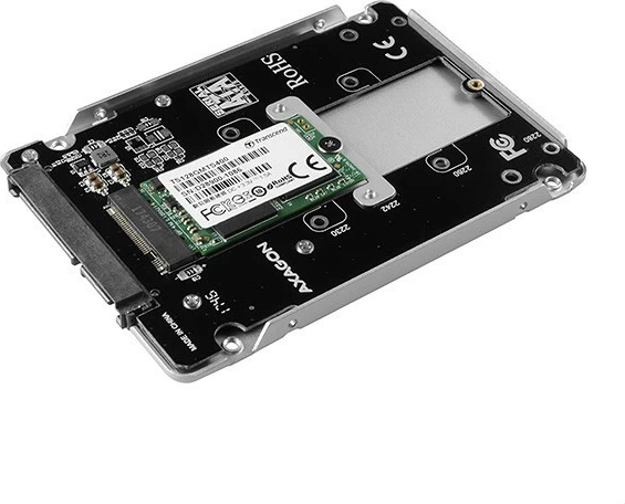 Kasë e brendshme AXAGON RSS-M2SD për SSD M.2 SATA, 2.5", Argjend