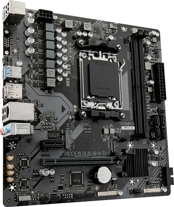 Pllakë amë Gigabyte A620M H, Socket AM5, micro ATX, 2x DDR5, HDMI/DP, M.2, e zezë