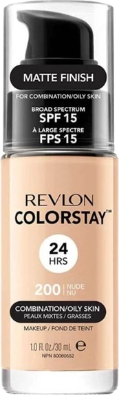 Fondatinë Revlon ColorStay për lëkurë të kombinuar/yndyrshme SPF15 200 Nude 30ml