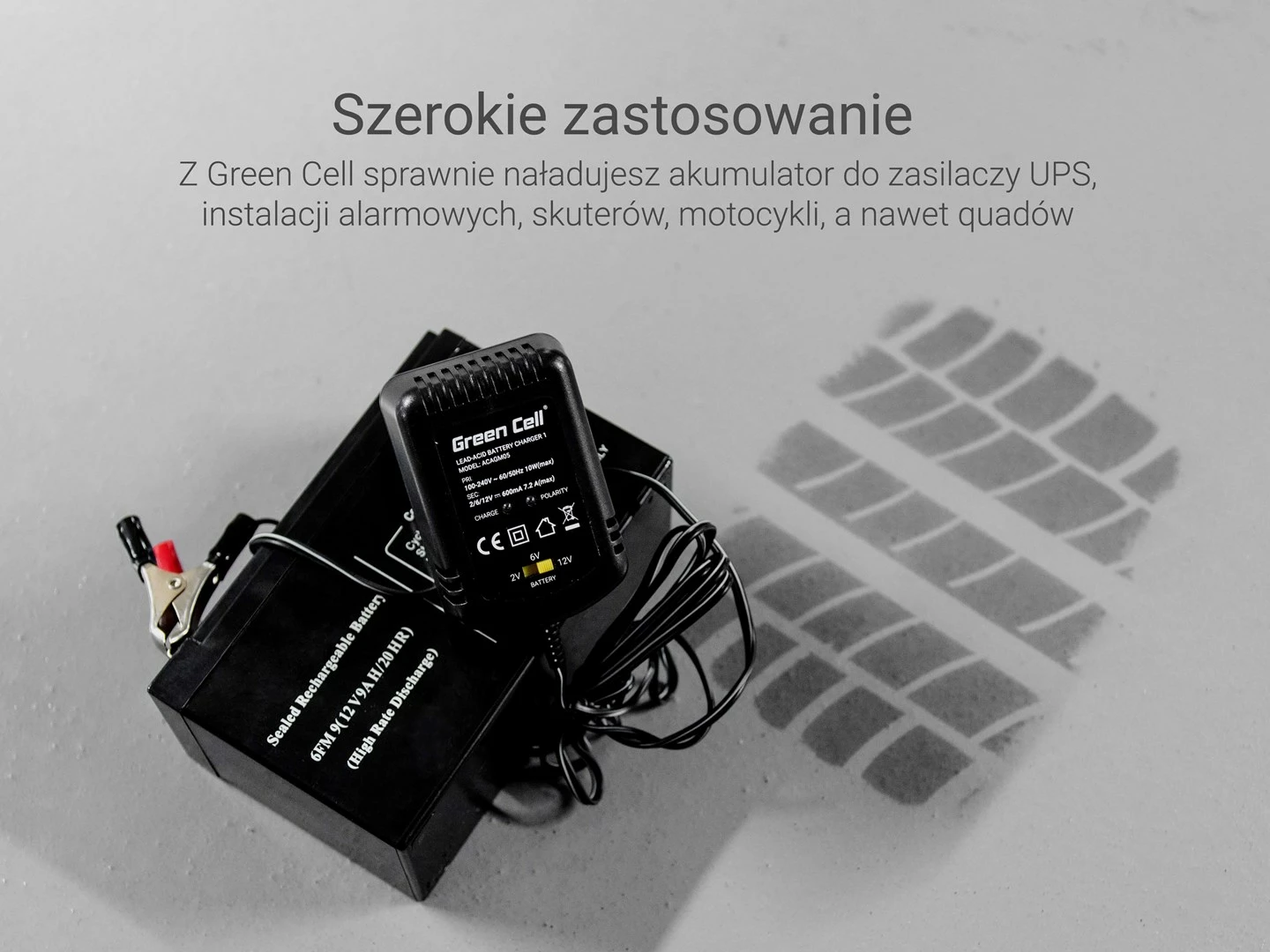 Mbushës baterie për vetura Green Cell ACAGM05, 2/6/12 V, i zi