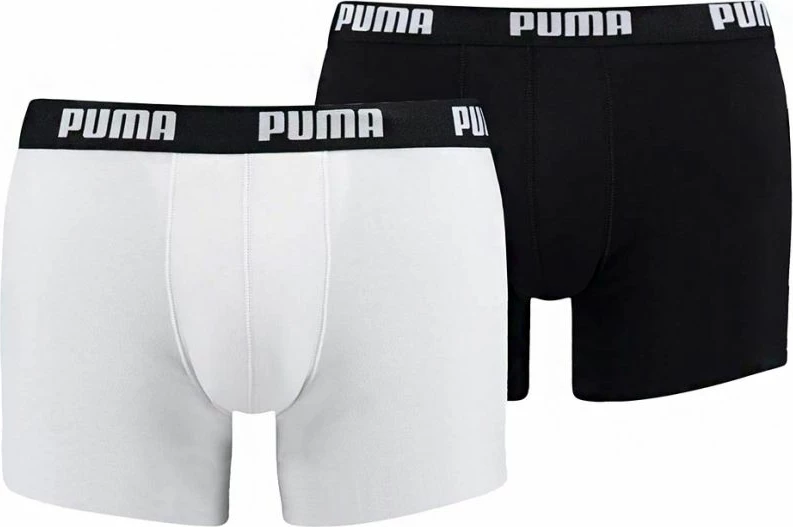 Të brendshme për meshkuj Puma, Basic M Boxer 2P, të bardha dhe të zeza