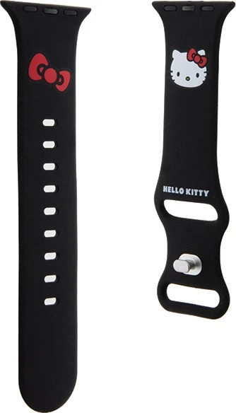 Rrip silikoni për Apple Watch Hello Kitty, 38/40/41mm, i zi