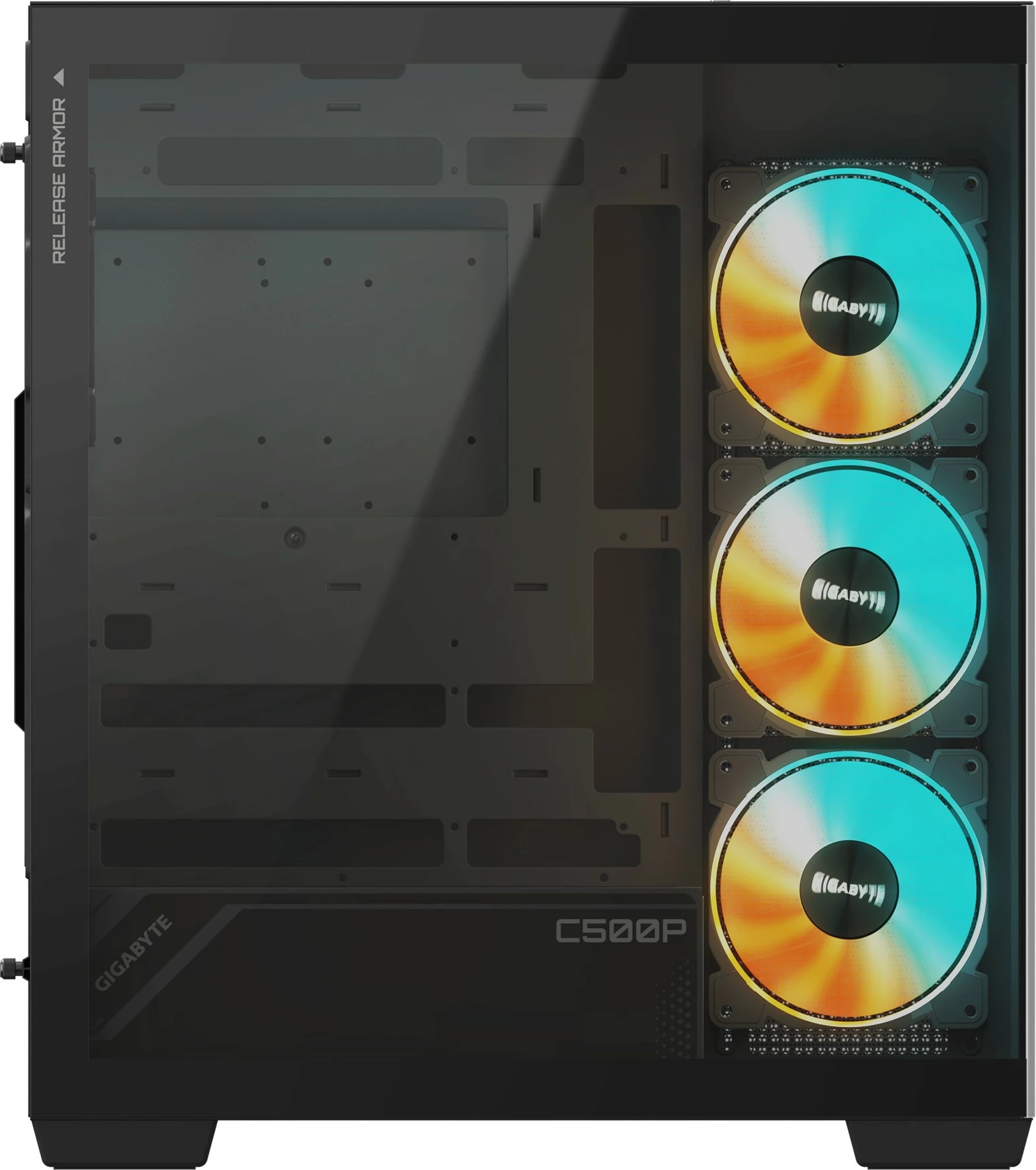 Kasë Gigabyte GB-C500P ST RGB, midi tower, e zezë