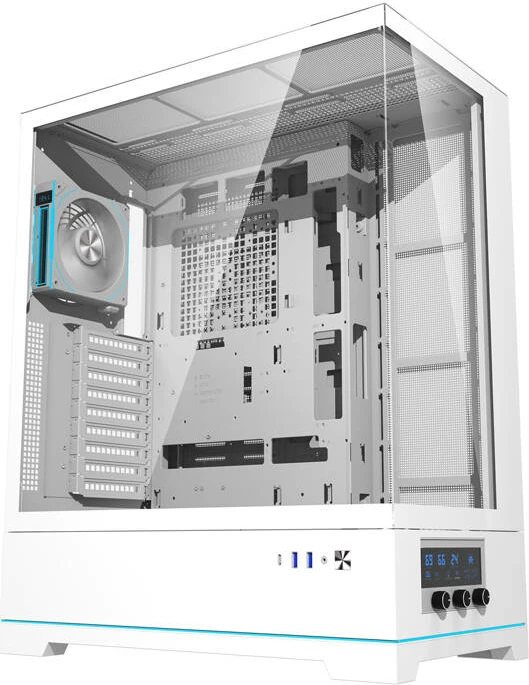 Kasë Darkflash DY451L PRO, Big Tower, ARGB, 1 ventilator, e bardhë