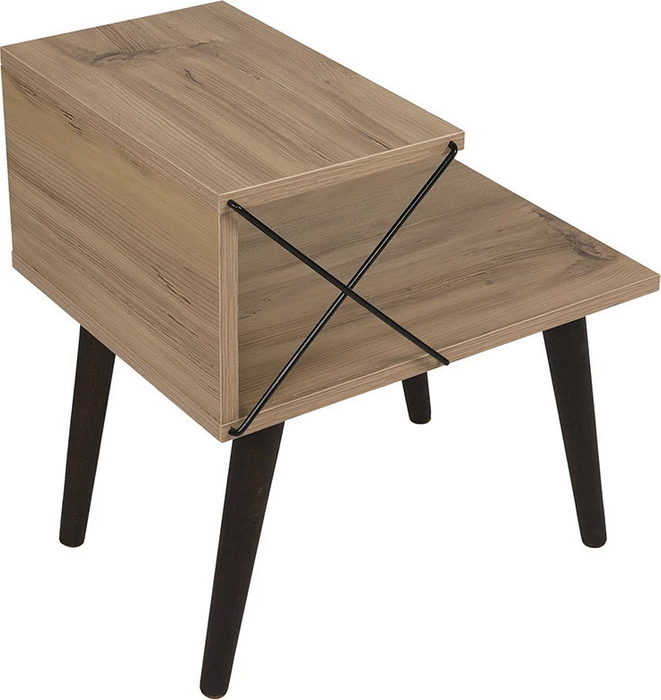 Tavolinë anësore për krevat, Gather, sonoma-arrë, 50x40x55cm