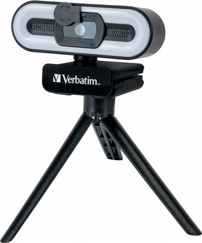 Webcam Verbatim AWC-02 Full HD 1080p me mikrofon, dritë, USB, e zezë