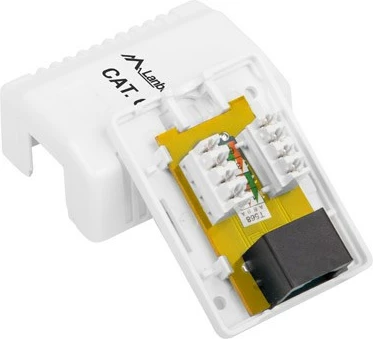 Përshtatës Lanberg Socket CAT.6 1XRJ45, i bardhë