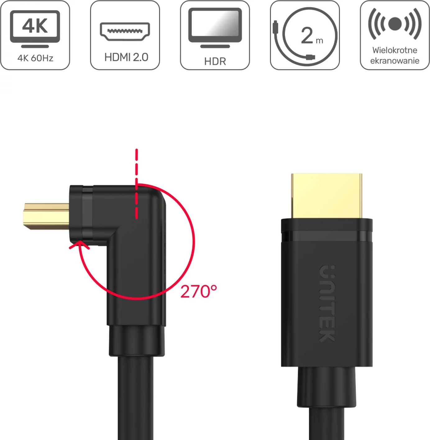 Kabllo HDMI Unitek, e zeza
