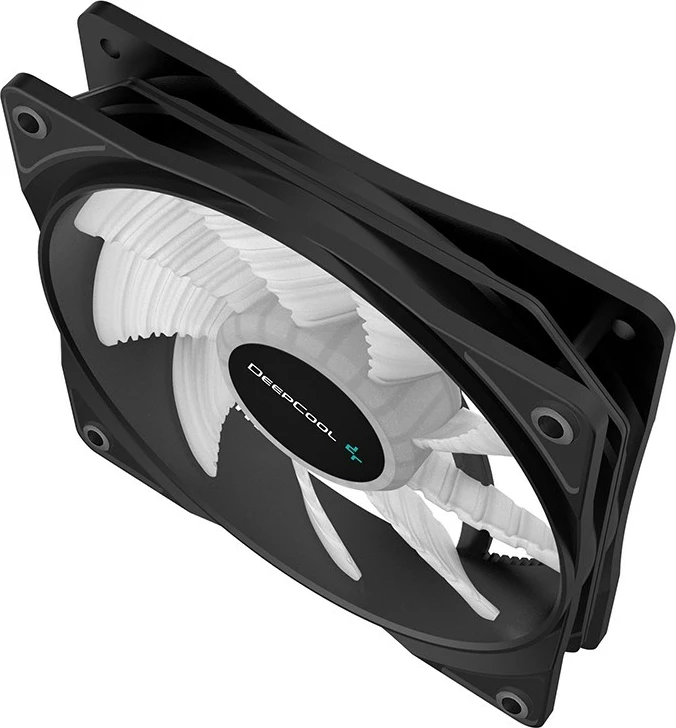 Ventilator për Kasë Kompjuteri DeepCool RF120B, 12 cm, Zi dhe Transparent