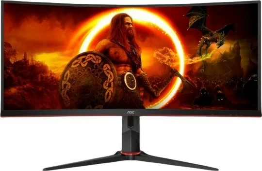 Monitor i lakuar AOC CU34G2XP/BK, 34", VA, 180Hz, WQHD, i zi