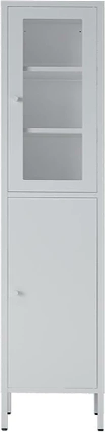 Dollap metalik Nextdeco me 2 dyer, H180x35x30cm, Bardhë