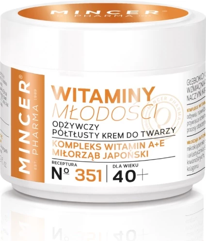 Krem fytyre ushqyes për femra Mincer Pharma Vitamins of Youth 40+ No 351, 50ml
