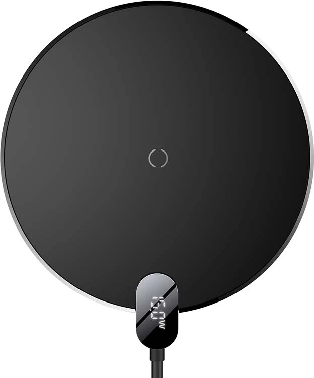 Karikues wireless Baseus CCED000001 me ekran LED, 15W, i zi