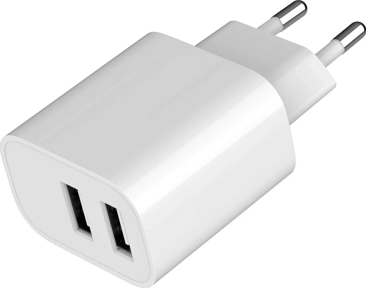 Karikues Gembird 2 x USB-A, 5V 2.4 A, i bardhë