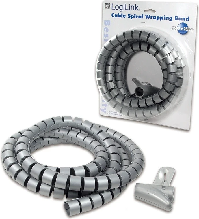 Organizues Kabllash LogiLink KAB0013, Spirale, Argjendtë