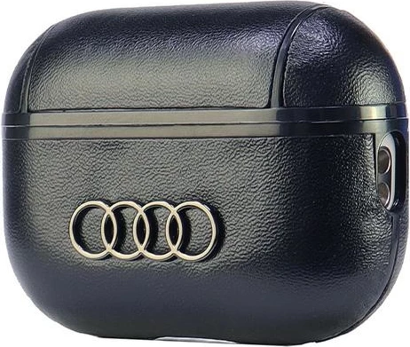 Mbështjellës Audi Leather Big Logo për AirPods Pro 2, i zi