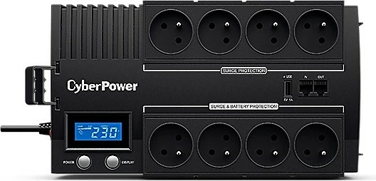 UPS CyberPower BR700ELCD-FR, 700VA/420W, me LCD, 8xFR, 1xUSB, i zi