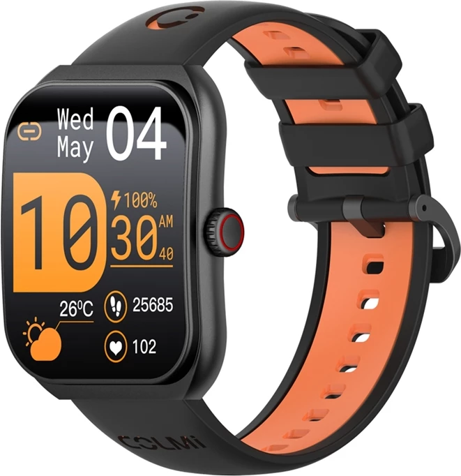 Smartwatch Colmi P86 1.93" AMOLED AOD thirrje Bluetooth SpO2 presion gjaku 100+ sporte 1ATM i zi
