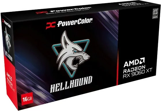 Kartelë grafike PowerColor RX 9060 XT Hellhound OC 16GB GDDR6 e zezë