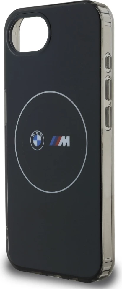 Mbështjellës BMW IML Metal White Circle MagSafe për iPhone 16e, i zi