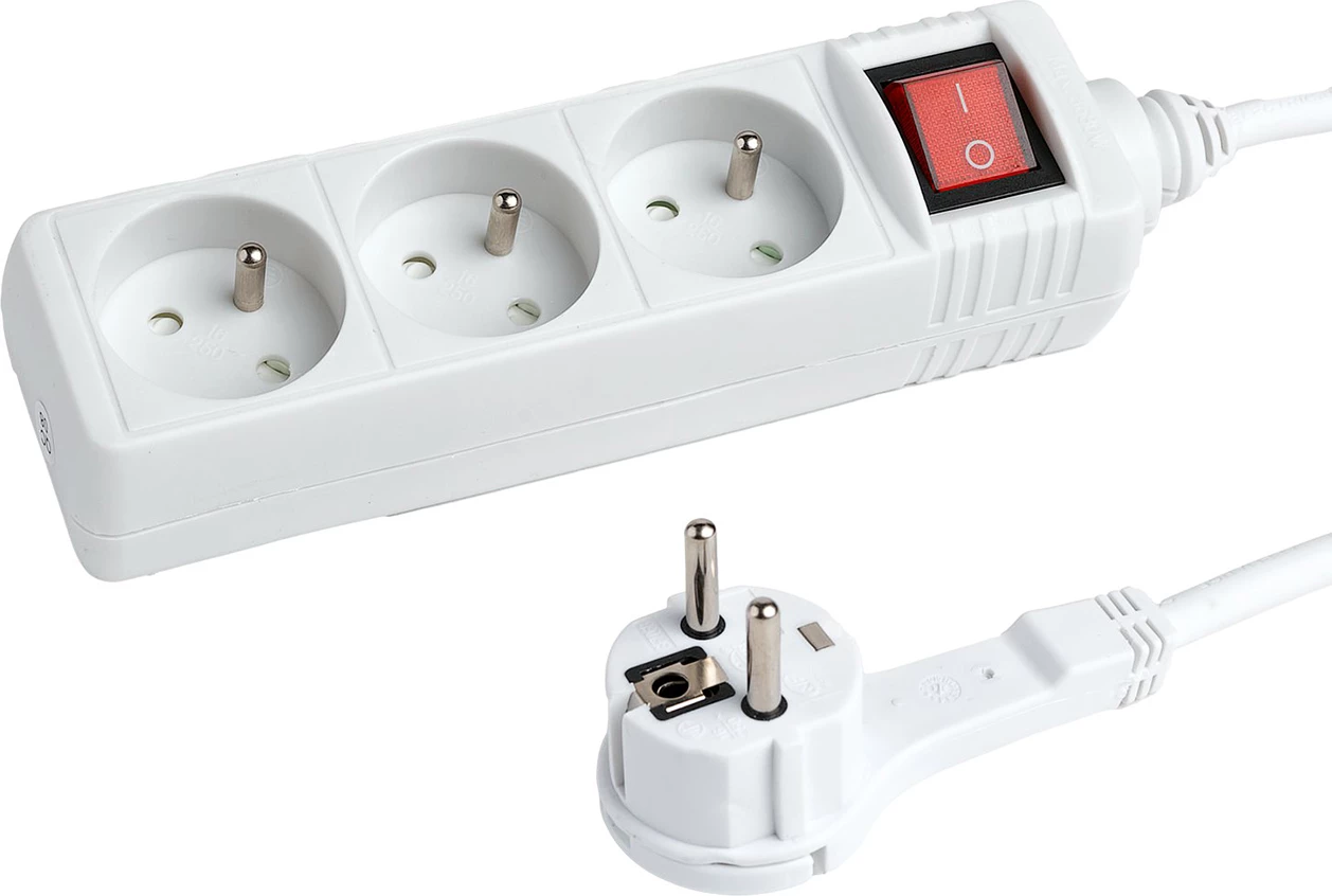 Prizë zgjatuese Hama Standard, 3 dalje, 1.5m, e bardhë