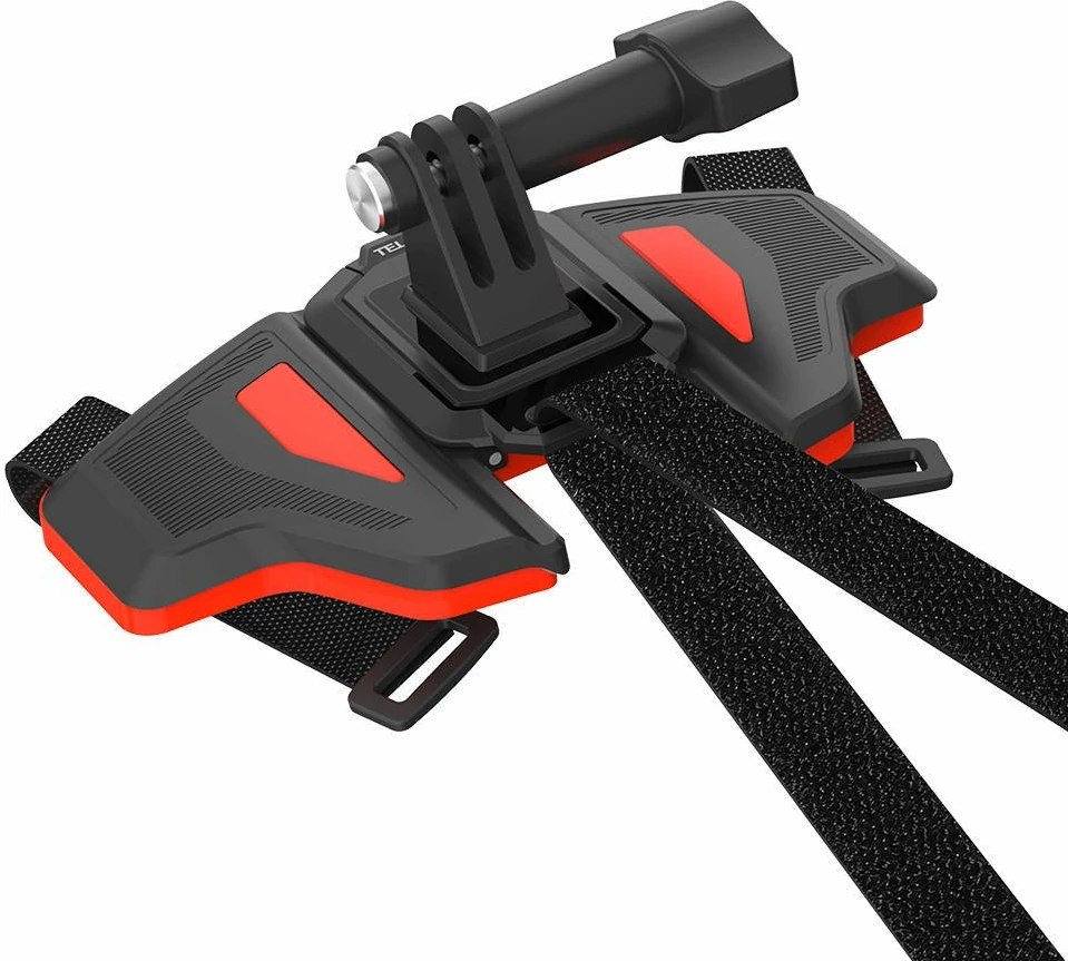 Mbajtës helmete Telesin GP-HBM-MT2 për kamera sportive, i zi/portokalli