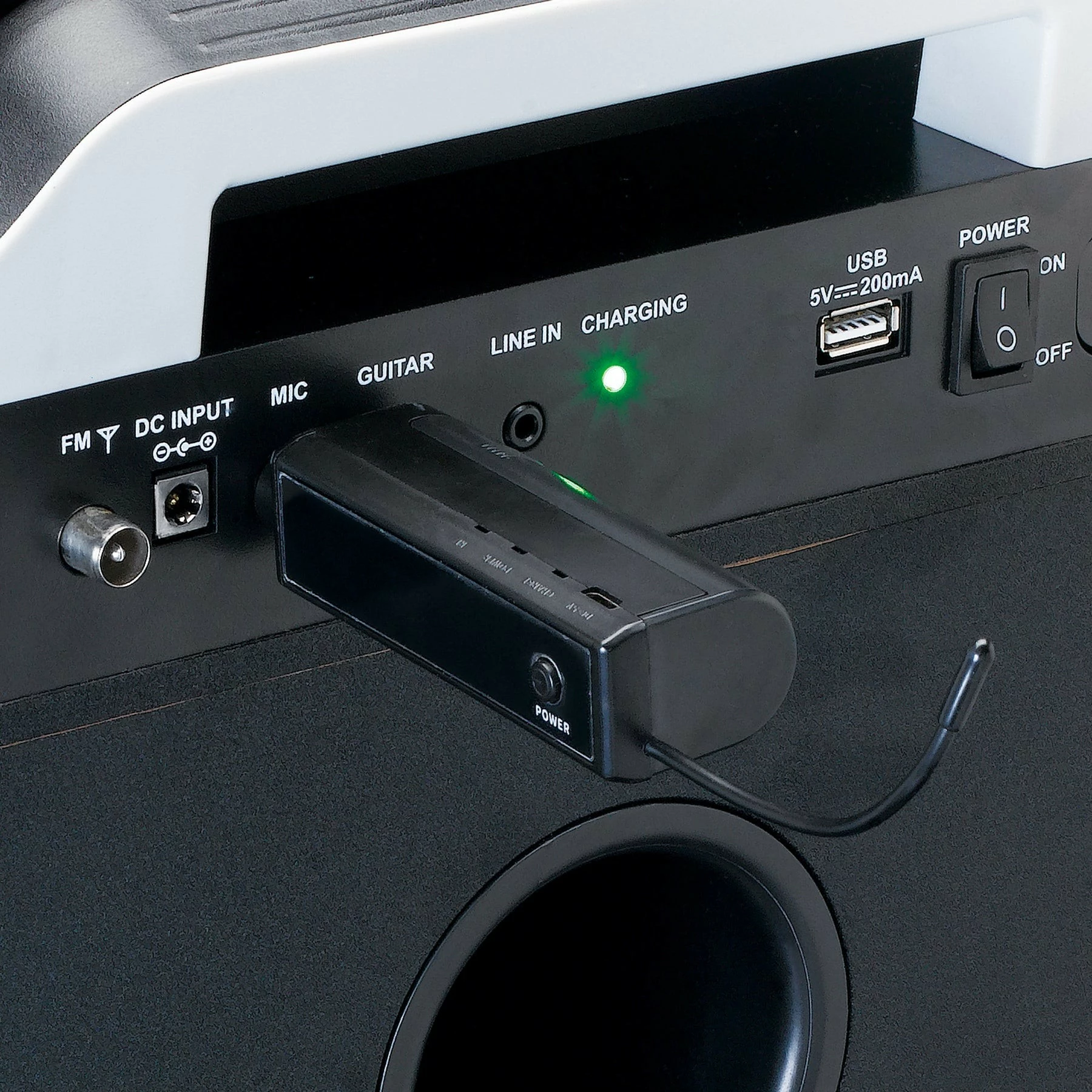 Mikrofon wireless Lenco MCW-020BK, 2 copë, plastikë, i zi